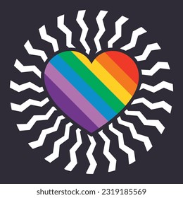 Shining and colorful heart symbol vector illustration design editable and resizable 
