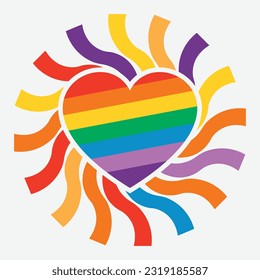 Shining and colorful heart symbol vector illustration design editable and resizable 
