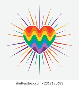 Shining and colorful heart symbol vector illustration design editable and resizable 
