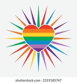 Shining and colorful heart symbol vector illustration design editable and resizable 
