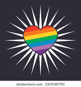 Shining and colorful heart symbol vector illustration design editable and resizable 
