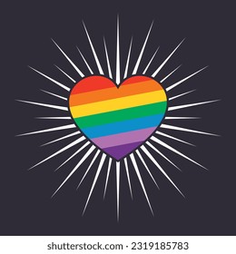 Shining and colorful heart symbol vector illustration design editable and resizable 

