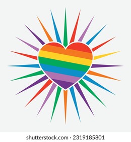 Shining and colorful heart symbol vector illustration design editable and resizable 

