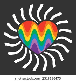 Shining and colorful heart symbol vector illustration design editable and resizable 
