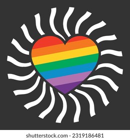 Shining and colorful heart symbol vector illustration design editable and resizable 
