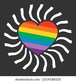 Shining and colorful heart symbol vector illustration design editable and resizable 
