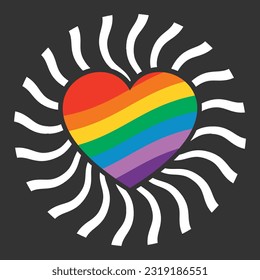 Shining and colorful heart symbol vector illustration design editable and resizable 
