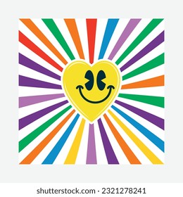 Shining and colorful smiling face emoji vector illustration design editable and resizable 
