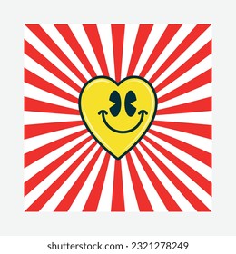 Shining and colorful smiling face emoji vector illustration design editable and resizable 
