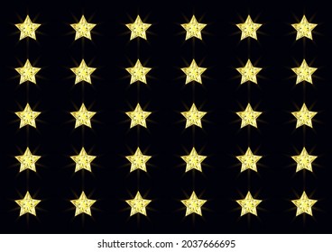 Shining crystal stars background. Vector illustration.