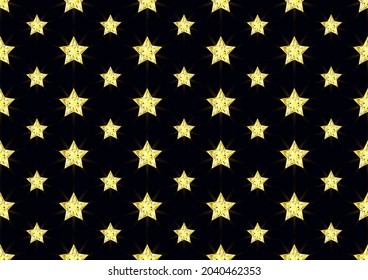 Shining crystal stars background. Vector illustration.