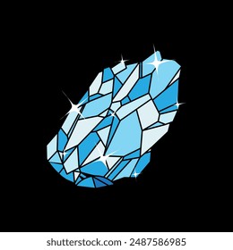 Piedras de cristal brillantes colores de Vector
