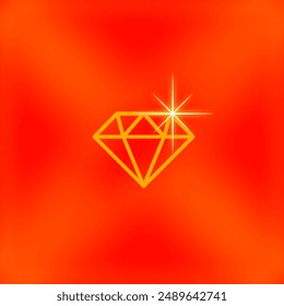 Shining Diamond Against Red Background  Design. Can be used for invitations and greetings for weddings, engagements, festivals etc. Also as decorative background for concerts, clubs. Celebrations etc.
