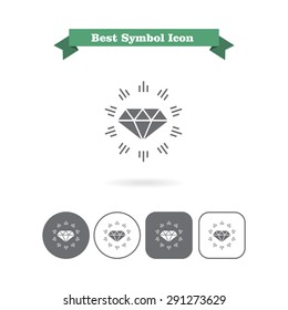 Shining diamond icon