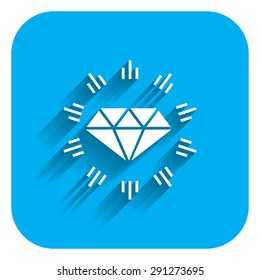 Shining diamond icon