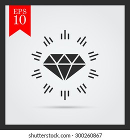 Shining diamond icon
