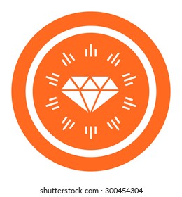 Shining diamond icon