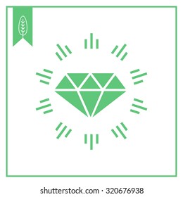 Shining diamond icon