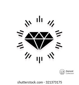 Shining diamond icon