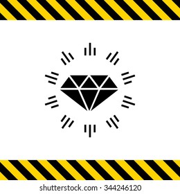 Shining diamond icon
