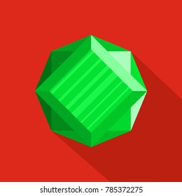 Shining diamond icon. Flat illustration of shining diamond vector icon for web.