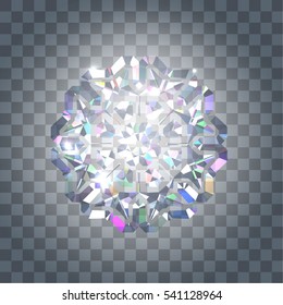 Shining Diamond On A Transparent Background.