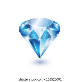 Shining Diamond On White Background Stock Vector (royalty Free 