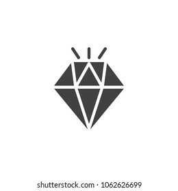 Shining diamond vector icon. filled flat sign for mobile concept and web design. Gemstone simple solid icon. Symbol, logo illustration. Pixel perfect vector graphics