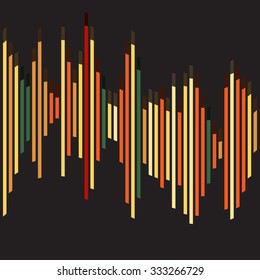 shining digital equalizer on white background. vector illustration