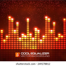 Shining digital equalizer. Vector illustration
