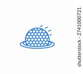 shining dome icon sign vector