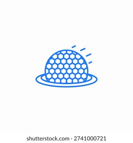 shining dome icon sign vector