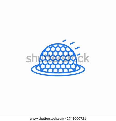 shining dome icon sign vector