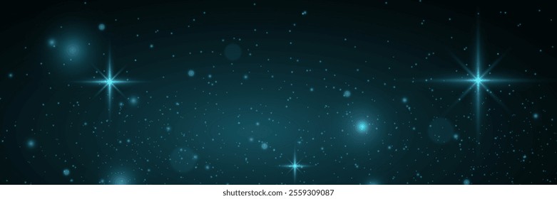 Shining effect of star and light, shine of dust particles and flare.	