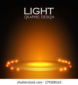 Shining empty scene. Vector illustration