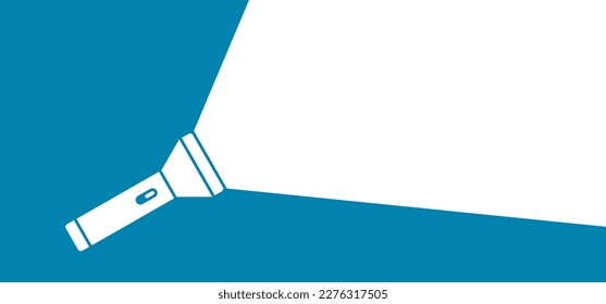 Shining flashlight. Comic electric lantern lamp idea doodle. FAQ, business loading concept. Fun vector light bulb ideas. Brilliant lightbulb education or invention pictogram banner. Lights sign