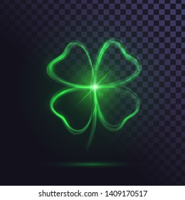 Shining Four Leaf Clover
Flaming Clover Leaf, Luck Sign, Saint Patrick Day