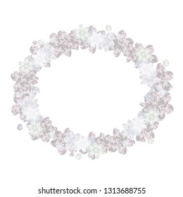 Shining glamour gem’s diamond crystal frame  necklace vector isolated 