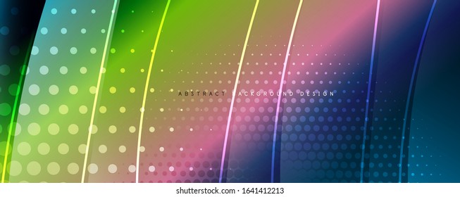 Fondo de onda abstracto de vidrio brillante. Efecto de línea de movimiento dinámico. Ilustración vectorial para fondo de escritorio, pancarta, fondo, tarjeta, ilustración del libro, página de inicio