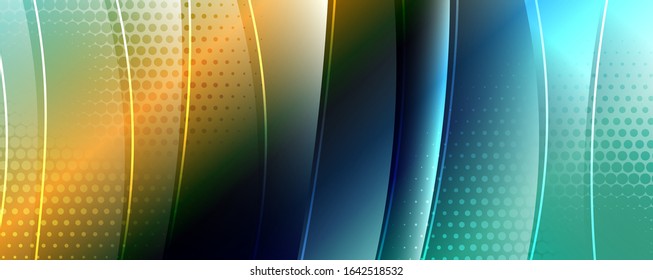 Fondo de onda abstracto de vidrio brillante. Efecto de línea de movimiento dinámico. Ilustración vectorial para fondo de escritorio, pancarta, fondo, tarjeta, ilustración del libro, página de inicio