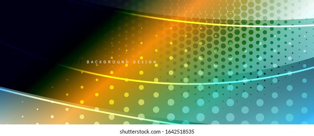 Fondo de onda abstracto de vidrio brillante. Efecto de línea de movimiento dinámico. Ilustración vectorial para fondo de escritorio, pancarta, fondo, tarjeta, ilustración del libro, página de inicio