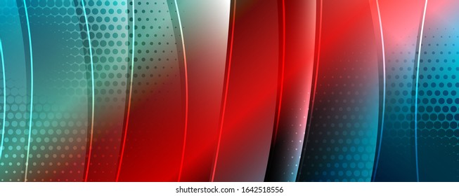 Shining glass abstract wave background. Dynamic motion line effect. Vector Illustration For Wallpaper, Banner, Background, Card, Book Illustration, landing page