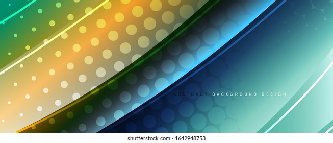 Shining glass abstract wave background. Dynamic motion line effect. Vector Illustration For Wallpaper, Banner, Background, Card, Book Illustration, landing page