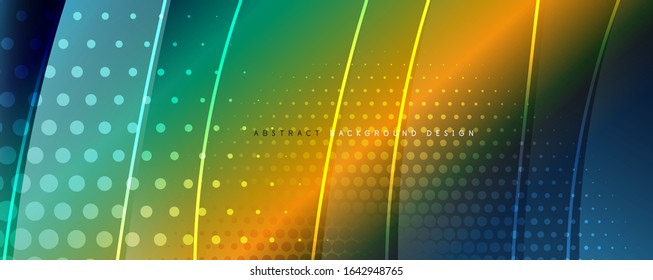 Shining glass abstract wave background. Dynamic motion line effect. Vector Illustration For Wallpaper, Banner, Background, Card, Book Illustration, landing page