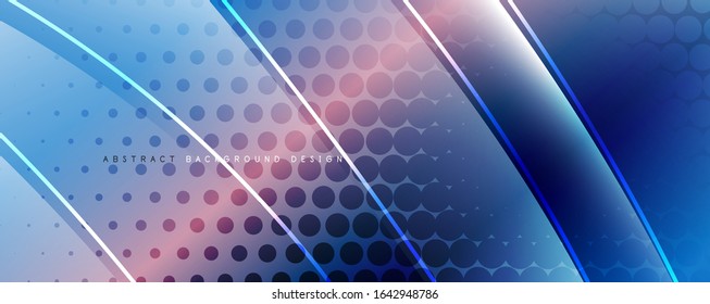 Fondo de onda abstracto de vidrio brillante. Efecto de línea de movimiento dinámico. Ilustración vectorial para fondo de escritorio, pancarta, fondo, tarjeta, ilustración del libro, página de inicio