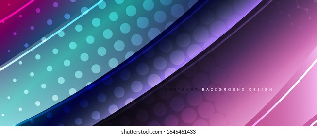 Shining glass abstract wave background. Dynamic motion line effect. Vector Illustration For Wallpaper, Banner, Background, Card, Book Illustration, landing page