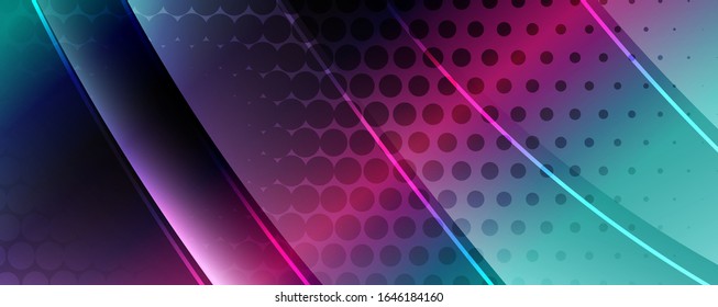Shining glass abstract wave background. Dynamic motion line effect. Vector Illustration For Wallpaper, Banner, Background, Card, Book Illustration, landing page