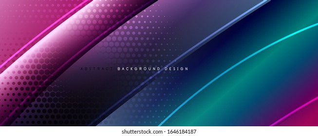 Shining glass abstract wave background. Dynamic motion line effect. Vector Illustration For Wallpaper, Banner, Background, Card, Book Illustration, landing page