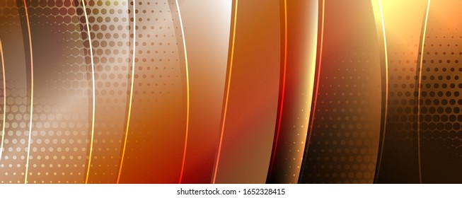 Shining glass abstract wave background. Dynamic motion line effect. Vector Illustration For Wallpaper, Banner, Background, Card, Book Illustration, landing page