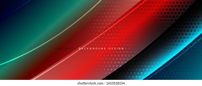 Shining glass abstract wave background. Dynamic motion line effect. Vector Illustration For Wallpaper, Banner, Background, Card, Book Illustration, landing page